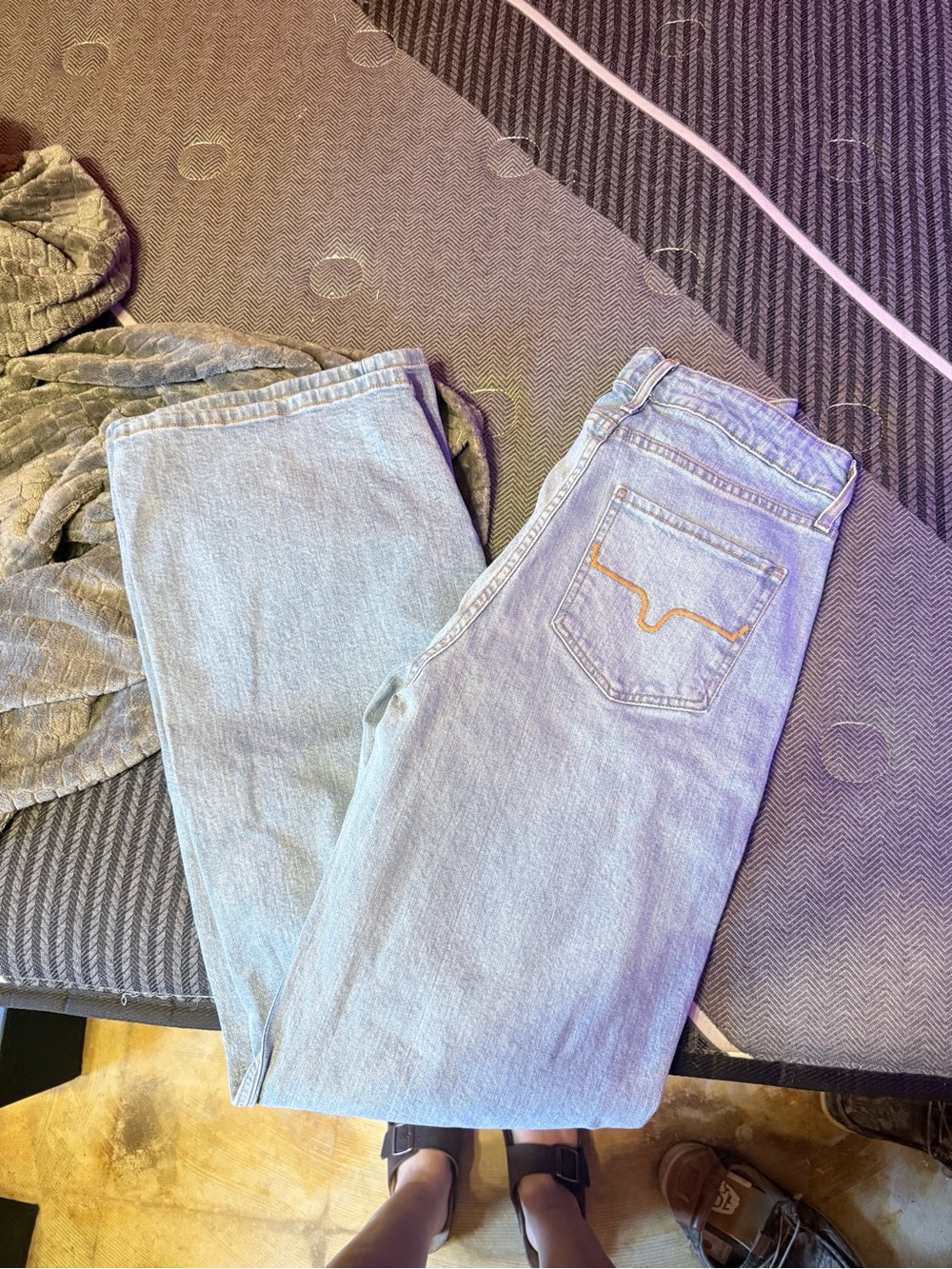 Kimes Ranch Light Blue Wide Leg Jeans